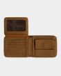 Cartera plegable Carhartt WIP Carston Fold Wallet Hamilton Brown para hombre ventana malla