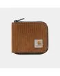 Cartera de pana con cremallera Carhartt WIP Flint Zip Wallet Marrón 