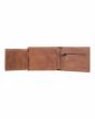 Cartera de cuero con doble hoja Element Segur marrón para hombre ranuras