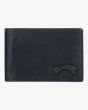Cartera de cuero de triple hoja Arch Leather Wallet Negra para hombre