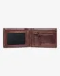 Cartera de cuero de triple hoja Arch Leather Wallet Chocolate para hombre ventana DNI y monedero