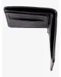 Cartera de cuero sintético con doble hoja Quiksilver Slim Rays negra para hombre billetera