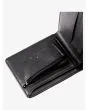 Cartera de cuero sintético con doble hoja Quiksilver Slim Rays negra para hombre bolsillo monedero