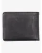 Cartera de cuero sintético con doble hoja Quiksilver Slim Rays negra para hombre posterior