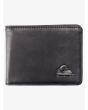 Cartera de cuero sintético con doble hoja Quiksilver Slim Rays negra para hombre