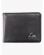 Cartera de cuero sintético con doble hoja Quiksilver Slim Rays negra para hombre