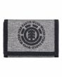 Cartera de triple hoja con cierre de velcro Element Elemental Wallet Gris para hombre