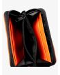 Cartera con cremallera Quiksilver Safety Net Naranja para hombre bolsillo interior