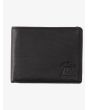 Cartera de piel sintética con doble hoja Quiksilver Slim Pickens negra para hombre