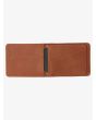 Cartera de triple hoja Quiksilver Stay Country marrón para hombre abierta