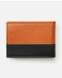Cartera de cuero sintético Rip Curl Corpawatu Icon PU Slim marrón y negra para hombre posterior