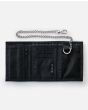 Cartera Rip Curl Surf Chan negra y blanca para hombre cadena de seguridad