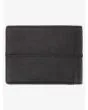 Cartera de triple hoja Quiksilver Stitchy negra para hombre posterior 