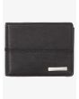 Cartera de triple hoja Quiksilver Stitchy negra para hombre