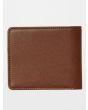 Cartera de cuero sintético Volcom Slim Stone S marrón para hombre posterior