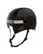 Casco de protección para Skate o BMX Pro-Tec Old School negro brillante para adulto izquierda