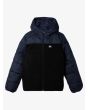 Chaqueta reversible con capucha Quiksilver Youth Scaly Azul Marino para niño 8-16 años reverso sherpa