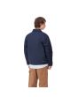 Hombre con Chaqueta Carhartt WIP Module Script Jacket Azul Marino-Blanco posterior
