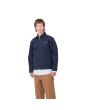 Hombre con Chaqueta Carhartt WIP Module Script Jacket Azul Marino-Blanco cremallera