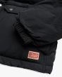 Chaqueta acolchada con capucha Deus Ex Machina Summit Puffa Negra para hombre puño elástico