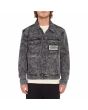 Cazadora vaquera Volcom Mind Invasion Jacket negra para hombre cerrada