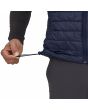 Hombre con Chaleco acolchado impermeable Patagonia Men's Nano Puff Vest Azul Marino dobladillo ajustable
