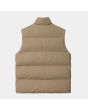 Chaleco acolchado impermeable Carhartt WIP Milton Vest beige para hombre posterior