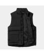 Chaleco acolchado e impermeable Carhartt WIP Springfield Vest Negro con logo gris para hombre interior