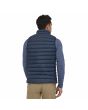 Hombre con chaleco acolchado impermeable Patagonia Down Sweater Vest azul marino posterior