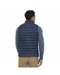 Hombre con chaleco acolchado impermeable Patagonia Down Sweater Vest azul marino posterior