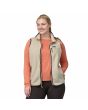 Mujer con chaleco de forro polar Patagonia Retro Pile Vest Pelican Beige Talla Large