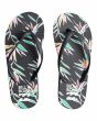 Chanclas de dedo Billabong Dama negras con estampado tropical para mujer