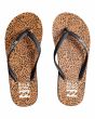 Chanclas de dedo Billabong Dama marrones con detalles en negro para mujer