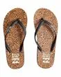 Chanclas de dedo Billabong Dama marrones con detalles en negro para mujer