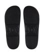 Chanclas Slider DC Shoes Slide negras y blancas para hombre suela