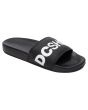 Chanclas Slider DC Shoes Slide negras y blancas para hombre
