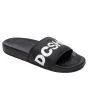 Chanclas Slider DC Shoes Slide negras y blancas para hombre