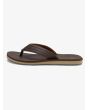 Sandalias de cuero sintético Quiksilver Carver Nubuck marrones para hombre izquierda 
