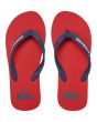 Chanclas Quiksilver Molokai rojas con azul marino para chico superior