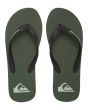 Chanclas Quiksilver Molokai verde militar para hombre superior