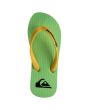 Chanclas Quiksilver Molokai verdes con detalles en negro y amarillo para chico superior