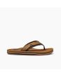Sandalias de cuero vegano Reef Cushion Dawn color camel para hombre lateral