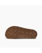 Sandalias de cuero vegano Reef Cushion Dawn color camel para hombre suela