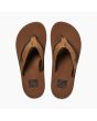 Sandalias de cuero vegano Reef Cushion Dawn color camel para hombre superior