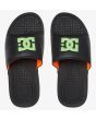 Chanclas Slider DC Shoes Bolsa Negras Logo DC verde para hombre superior