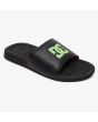 Chanclas Slider DC Shoes Bolsa Negras Logo DC verde para hombre