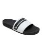 Sandalias Slider Quiksilver Rivi Slide blancas y negras para hombre 