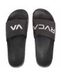 Chanclas Slider RVCA Sport Negras y blancas para hombre