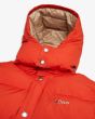 Cazadora acolchada con capucha Deus Ex Machina Summit Roja para hombre cuello