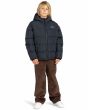 Niño con Chaqueta acolchada con capucha Element Puffa Classic Youth Negra frontal